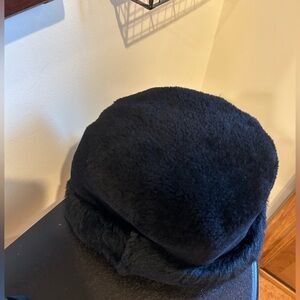 Bloomingdale's Black Lamb Fur Hat
